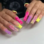 Shine Bright Like a Diamond: Glamorous Square Nail Designs for Summer