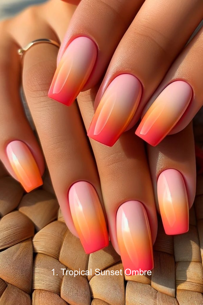 1. Tropical Sunset Ombre