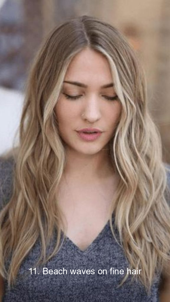 11. Beach waves on fine hair
