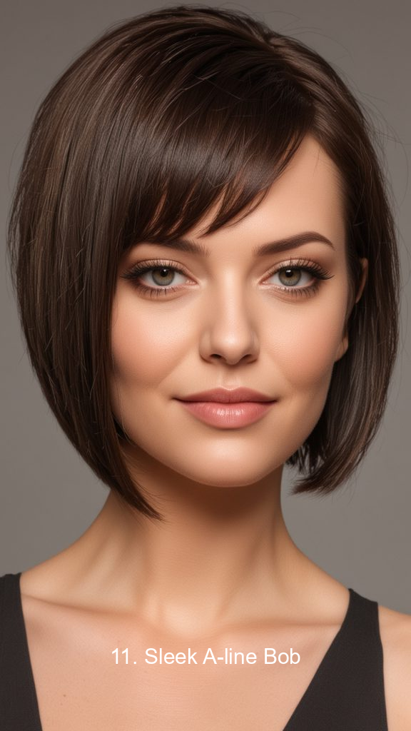 11. Sleek A-line Bob