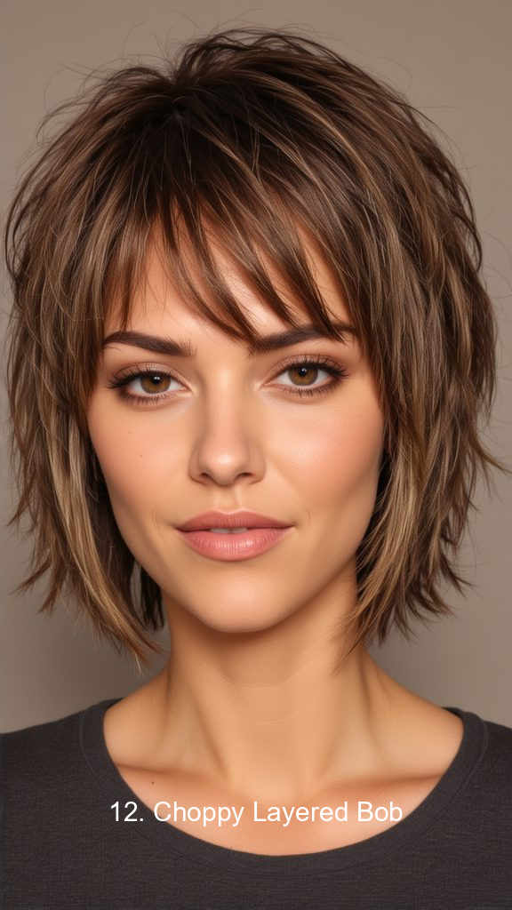 12. Choppy Layered Bob