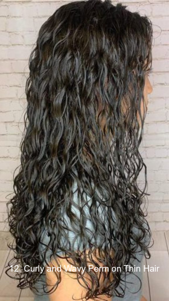 12. Curly and Wavy Perm on Thin Hair