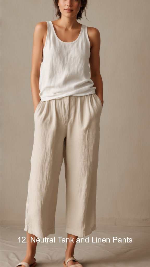 12. Neutral Tank and Linen Pants