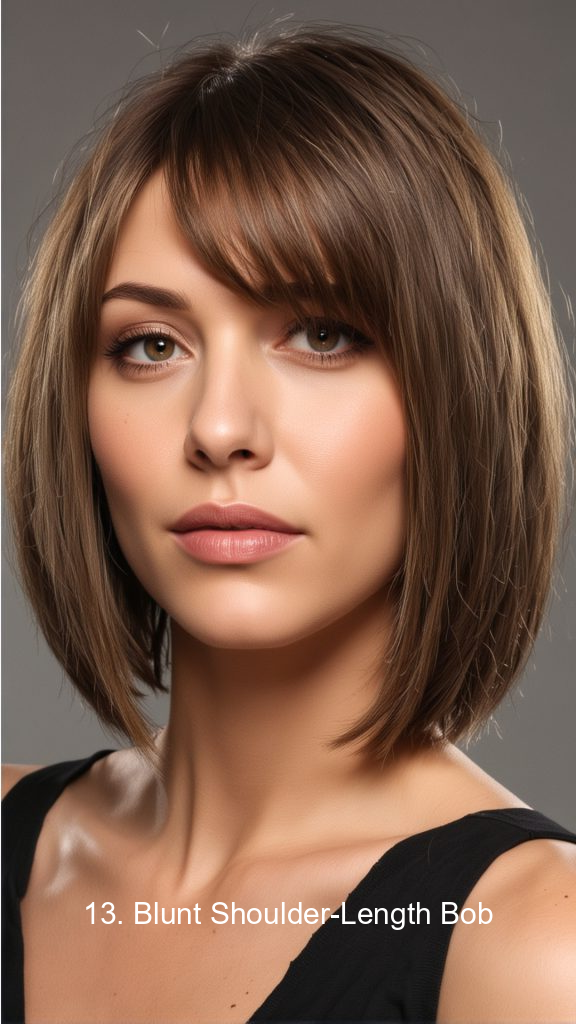 13. Blunt Shoulder-Length Bob