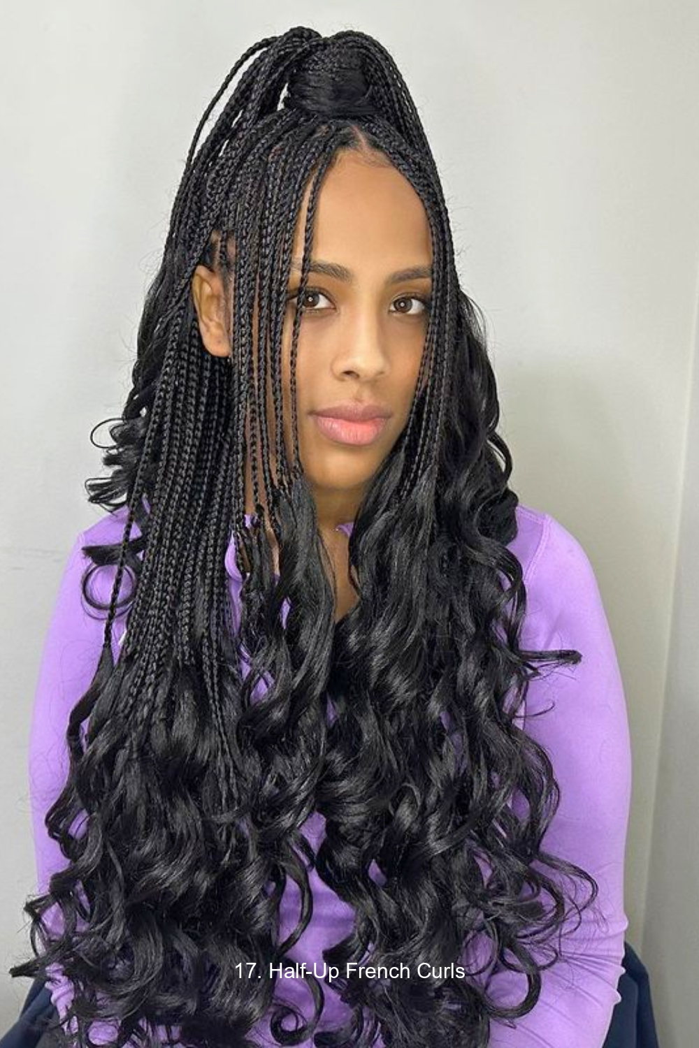 17. Half-Up French Curls