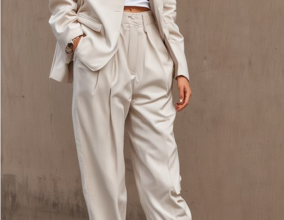 17. Oversized Suit and White Sneakers