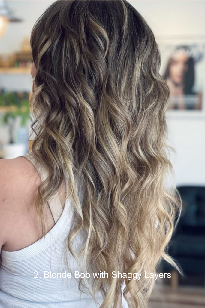2. Blonde Bob with Shaggy Layers