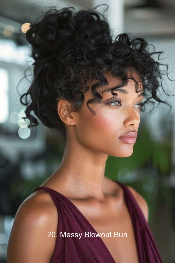 20. Messy Blowout Bun