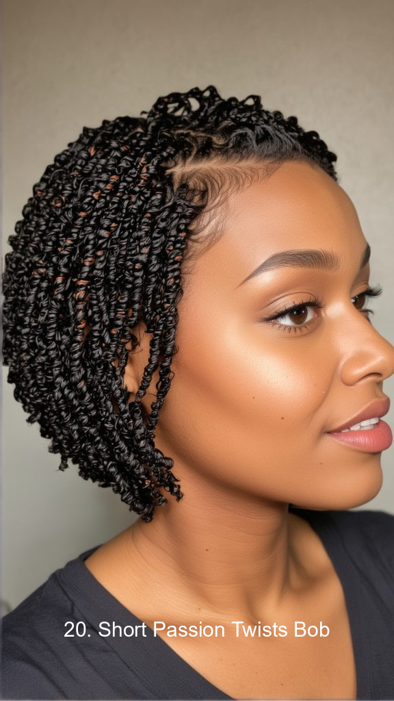 20. Short Passion Twists Bob