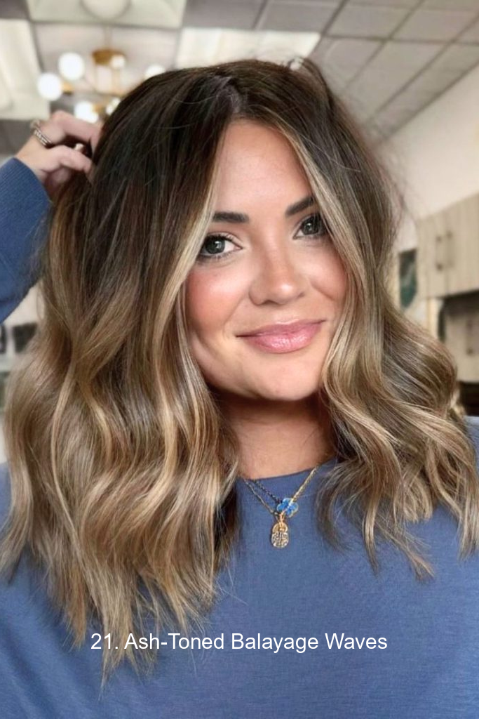 21. Ash-Toned Balayage Waves