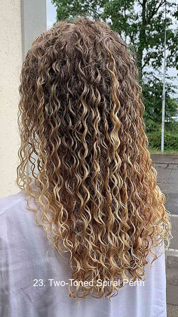 23. Two-Toned Spiral Perm