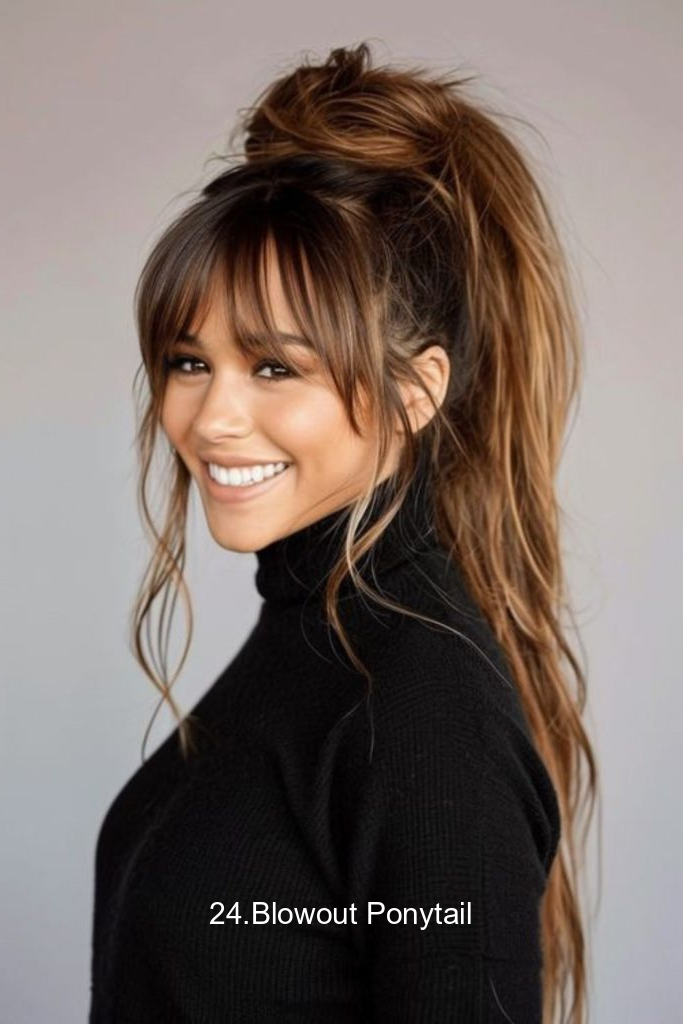 24.Blowout Ponytail