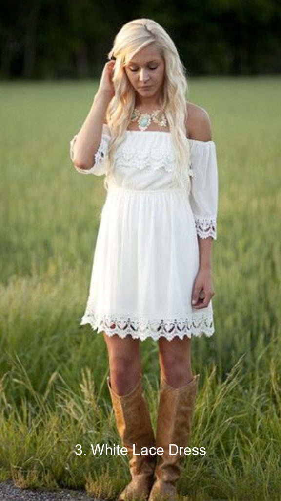 3. White Lace Dress