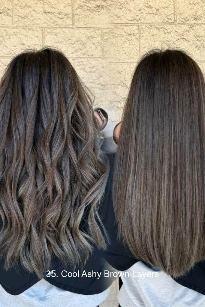35. Cool Ashy Brown Layers