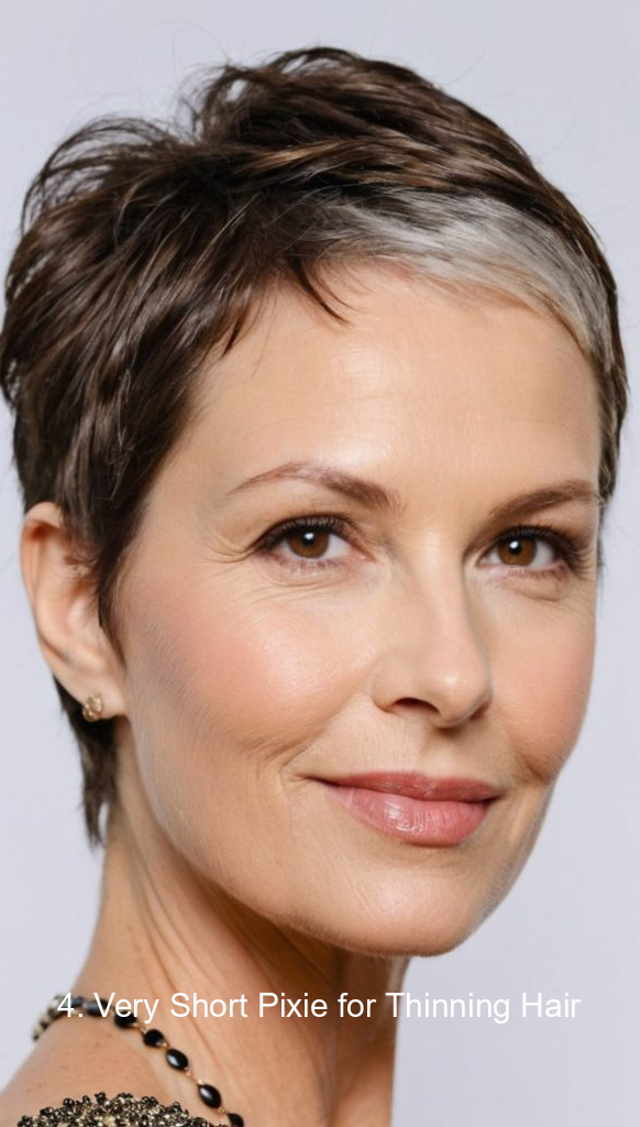 4. Very Short Pixie for Thinning Hair