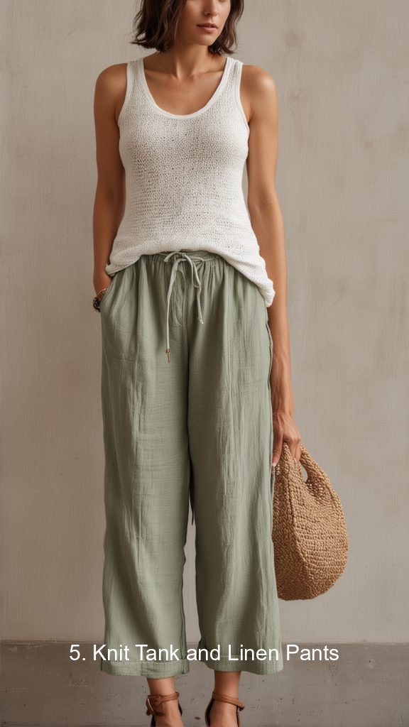 5. Knit Tank and Linen Pants