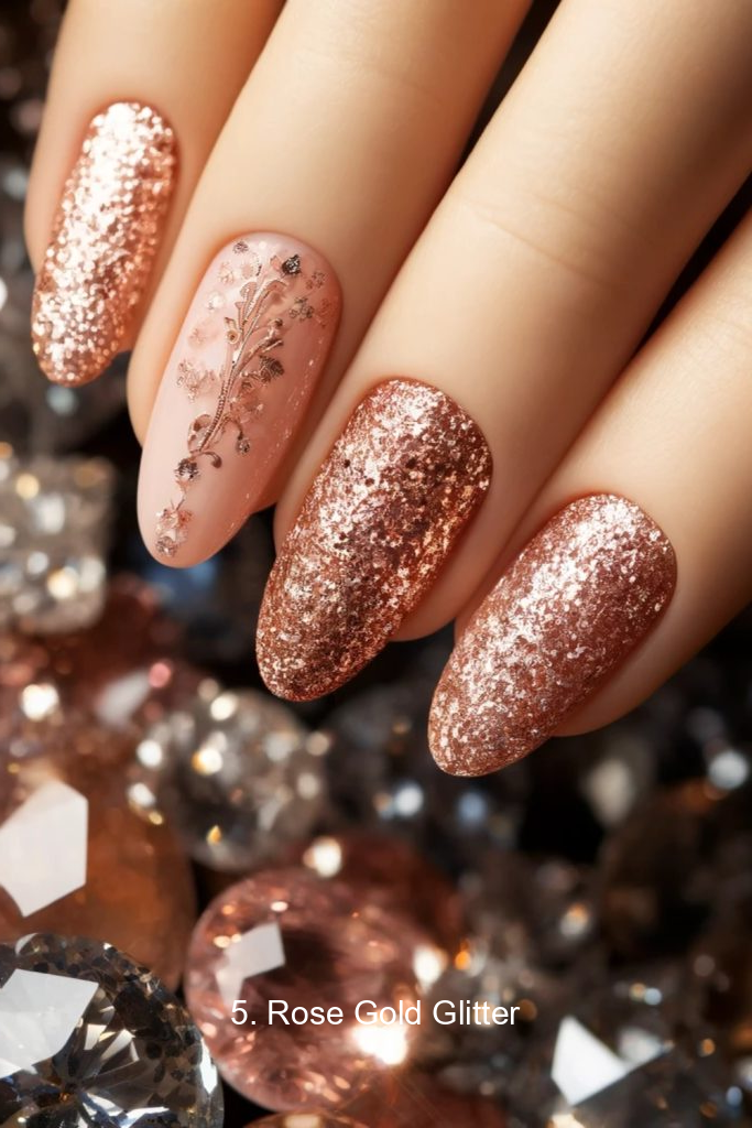 5. Rose Gold Glitter