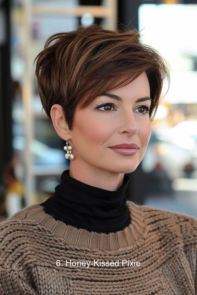 6. Honey-Kissed Pixie