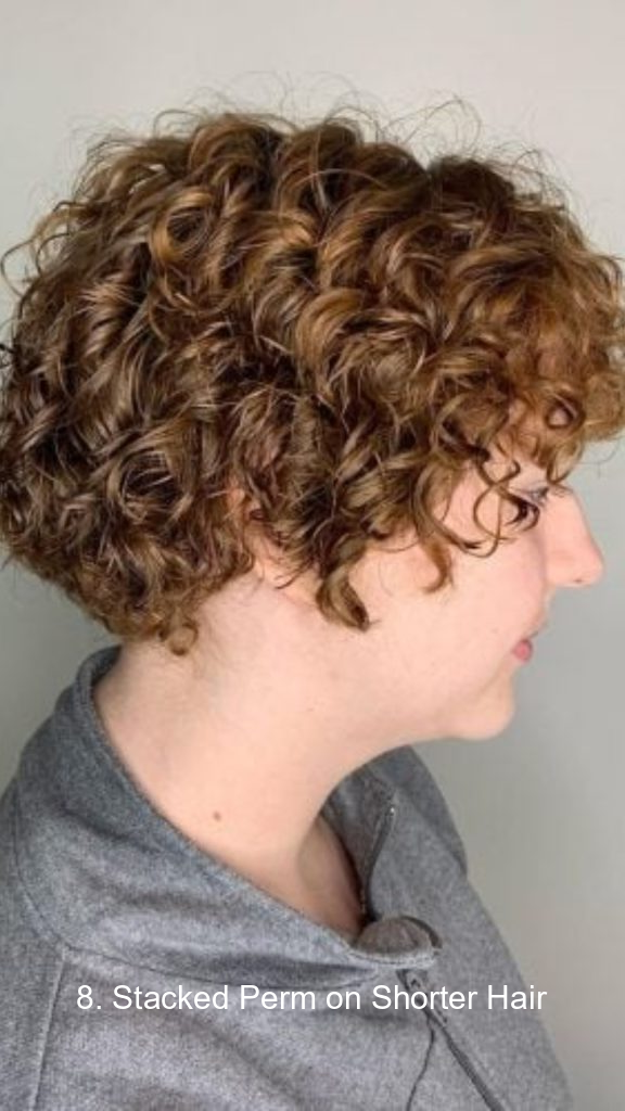 8. Stacked Perm on Shorter Hair