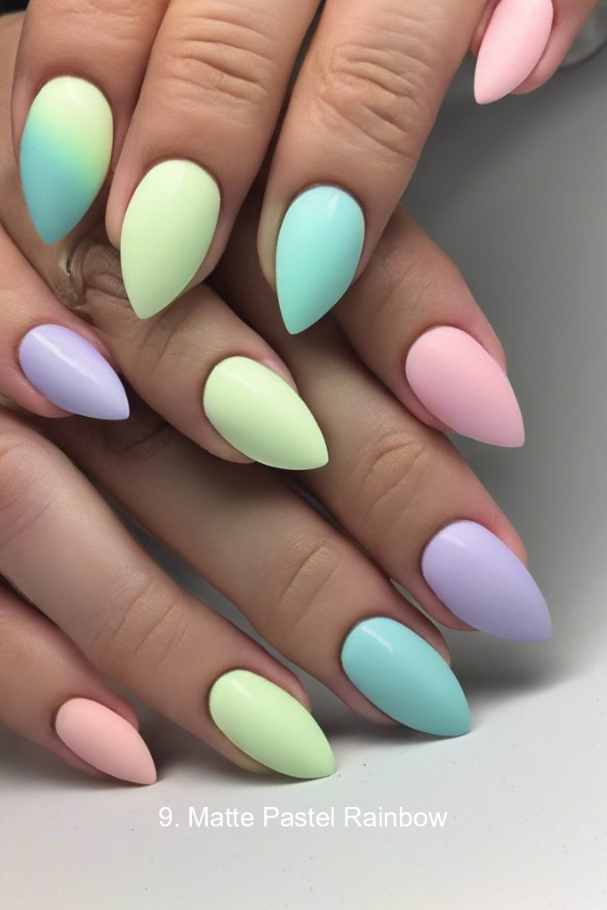 9. Matte Pastel Rainbow