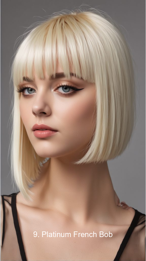 9. Platinum French Bob